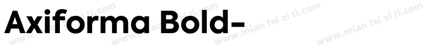 Axiforma Bold字体转换